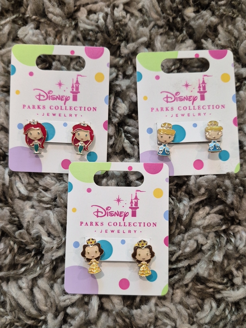 Disney Parks Collection Princess Stud Earring  Bundle